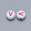 Craft Acrylic Horizontal Hole Letter Beads SACR-S201-11V-2