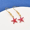 Ocean Series 304 Stainless Steel Enamel Dangle Earrings EJEW-K017-01C-G-2