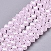 Electroplate Glass Beads Strands EGLA-A034-J8mm-A03-1