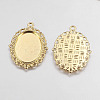 Zinc Alloy Pendant Settings for Cabochon & Rhinestone X-PALLOY-A15257-G-NR-3