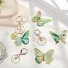 DIY Alloy Enamel Butterfly Pendants Keychain Making Kits DIY-SP0003-10C-3
