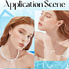 40Pcs 2 Colors ABS Plastic Imitation Pearl Pendants KK-BBC0011-98-5