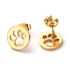 Ion Plating(IP) 304 Stainless Steel Stud Earrings EJEW-C001-05G-2