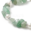 4Pcs 4 Style Natural & Synthetic Mixed Gemstone Chips & Glass Pearl Beaded Stretch Bracelets Set BJEW-TA00207-6