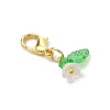 24Pcs 12 Colors Acrylic Flower Pendant Decorations HJEW-JM03088-6
