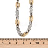 201 Stainless Steel 8 & Oval Link Chain Necklaces for Women NJEW-B143-03GP-5