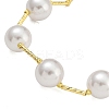 Rack Plating Brass & ABS Plastic Pearl Round Beads Bib Necklaces for Women NJEW-C059-03G-2