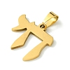 201 Stainless Steel Pendants STAS-U003-10G-2