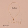 Alloy Snake Chain Slider Lariat Necklaces with Plastic Imitation Pearl Round Beads WG87CD3-01-3