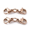 304 Stainless Steel Double Lobster Claw Clasps STAS-WH0027-43RG-1