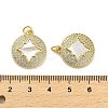 Brass Micro Pave Clear Cubic Zirconia Pendants KK-K365-02E-G-3