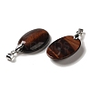 Dyed & Heated Natural Red Tiger Eye Pendants G-Z055-03P-20-2