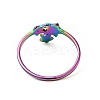 Ion Plating(IP) 201 Stainless Steel Triple Star Finger Ring for Women RJEW-G266-26M-2