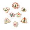 8Pcs 8 Styles Flower Theme Handmade Porcelain Beads LAMP-FS0001-67-3