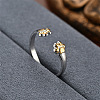 Fashionable 201 Stainless Steel Cuff Rings FS-WG0D738-03-1