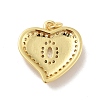 Brass Micro Pave Cubic Zirconia Pendants KK-B059-01G-2