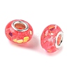 Transparent Resin Rondelle European Beads RESI-S023-08-2