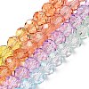 Transparent Painted Glass Beads Strands X1-DGLA-A034-T6mm-A12-2