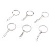 60Pcs 6 Styles Iron Split Key Rings FIND-TA0008-13-2