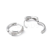 Brass Micro Pave Cubic Zirconia Hoop Earrings EJEW-P259-03P-2