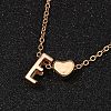Alloy Letter Heart Pendant Necklaces for Women NJEW-FS0001-09E-1