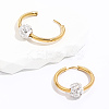 Elegant Round 201 Stainless Steel Hoop Earrings PV6480-2