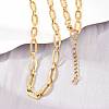 304 Stainless Steel Oval Link Chain Bracelet & Necklace Jewelry Sets SJEW-L199-03G-2