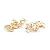 Brass Micro Pave Cubic Zirconia Pendants KK-D067-06G-RS-2