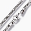Non-Tarnish 304 Stainless Steel Mesh Chain Necklaces NJEW-L167-03A-P-1