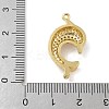 Rack Plating Brass Micro Pave Cubic Zirconia Pendants KK-G515-40G-01-3
