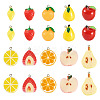 30Pcs 10 Styles Opaque Resin Pendants RESI-TA0005-60-1