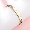 304 Stainless Steel Rhinestone Cup Chain Bracelets BJEW-G753-02G-01-1