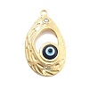 304 Stainless Steel Enamel Rhinestone Pendants RESI-R155-020G-04-1