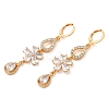Rack Plating Golden Brass Dangle Leverback Earrings EJEW-B037-16G-1