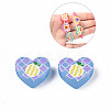 Autumn Theme Transparent Printed Acrylic European Beads MACR-XCP0001-26A-1