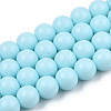 Opaque Solid Color Glass Beads Strands LS-GLAA-T032-P6mm-10-1