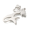 Anti-Tarnish 304 Stainless Steel Pendants STAS-R131-13P-2