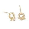 Brass Stud Earring Findings KK-G497-31G-2