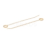 Long Chain with Open Ring Dangle Stud Earrings EJEW-A067-10G-3