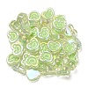 UV Plating Rainbow Iridescent Acrylic Enamel Beads OACR-G012-12D-3