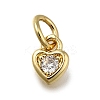 Brass Micro Pave Clear Cubic Zirconia Pendants ZIRC-I070-022G-1