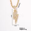 European and American Fashion Lightning Brass Rhinestone Pendant Necklaces HP4417-2-1