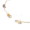 Brass Cube Link Bracelet Making AJEW-JB01150-14-2