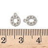 10Pcs 304 Stainless Steel Pendant Rhinestones Settings STAS-Z144-01P-4
