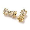 Brass Micro Pave Cubic Zirconia Beads ZIRC-P112-05G-03-2