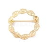 Hollow Leaf Ring Brass Brooches for Women JEWB-Z032-01G-1