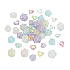 45pcs 3 styles Transparent Crackle Acrylic Beads TACR-PH0001-76-7