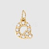 Stainless Steel Cubic Zirconia Pendants with Jump Rings X-FIND-PW0024-08Q-1
