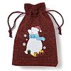 Christmas Theme Jute Cloth Storage Bags LS-ABAG-F010-01A-04-2