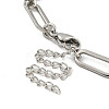 Non-Tarnish 304 Stainless Steel Oval Link Chains Bracelets for Men & Women LS-BJEW-D042-09P-3